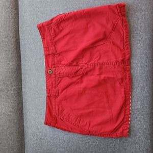 Two sided mini skirt, low rider.